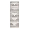 Kosas Home Tierney 30 x 96 Geometric Polyester Fabric Area Rug in Gray
