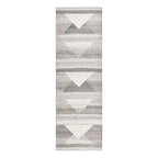 Kosas Home Tierney 30 x 96 Geometric Polyester Fabric Area Rug in Gray