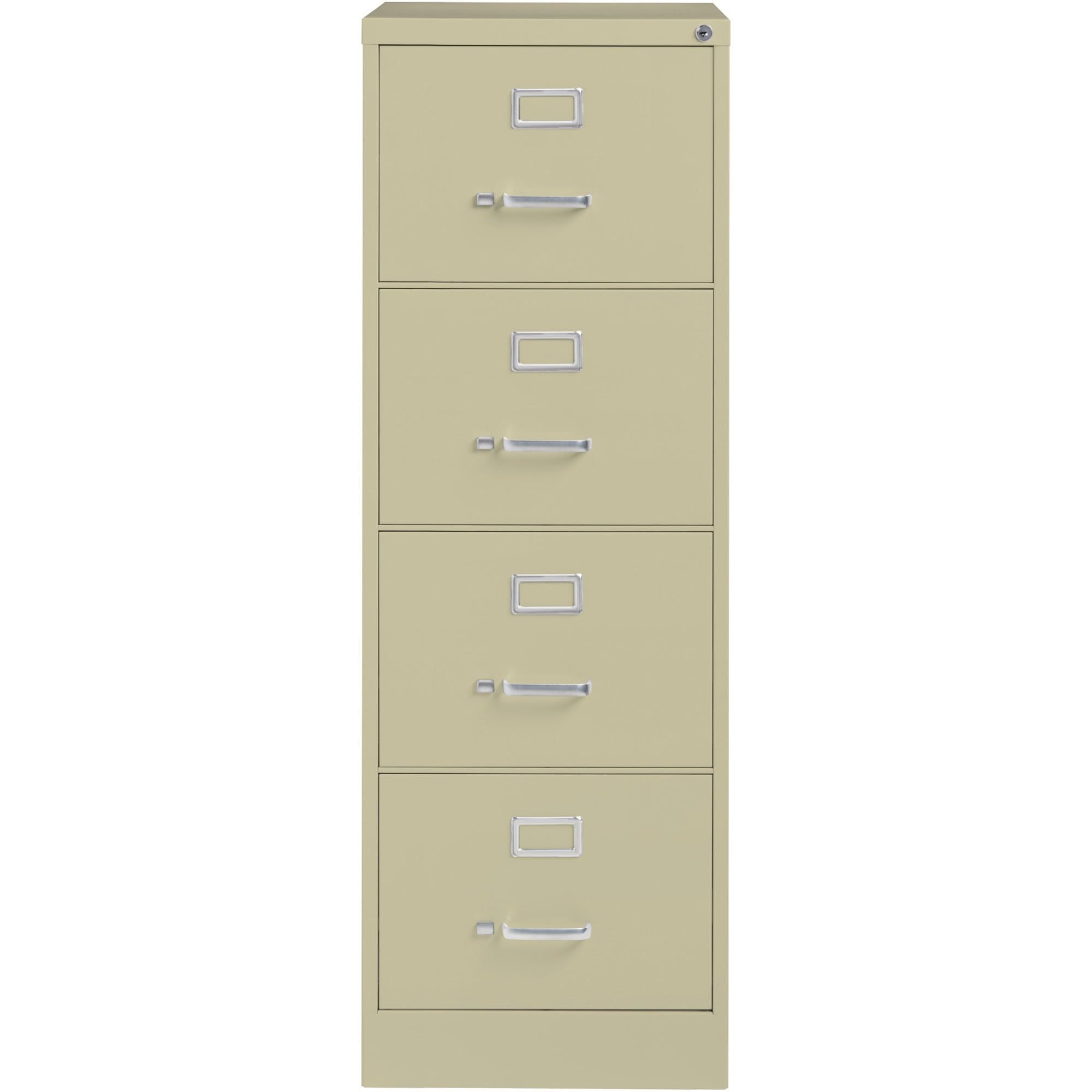 Lorell 4-Drawer Vertical File, 18 by 26-1/2 by 52-Inch, Putty