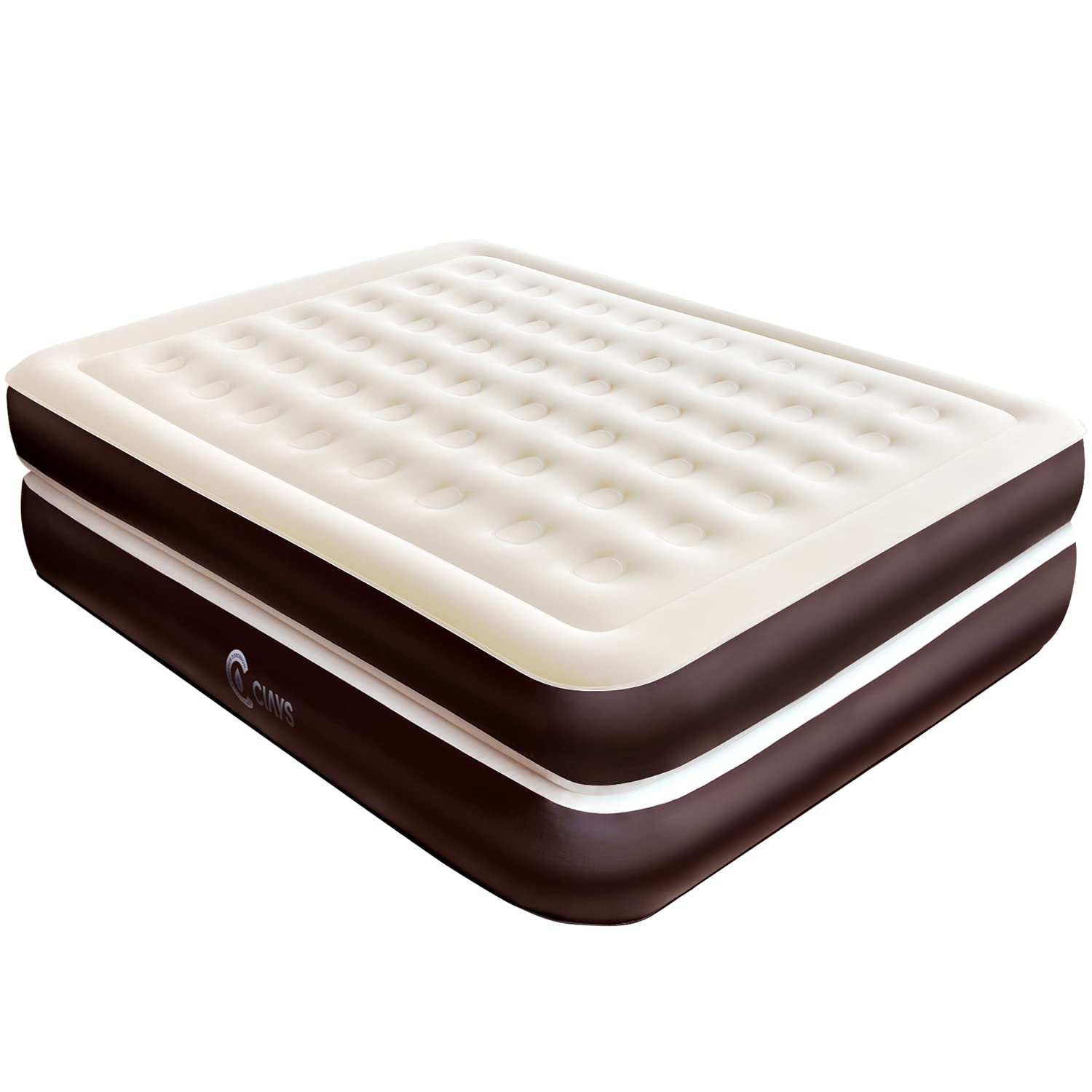 Ciays Air Mattress with Built-in Pump, 16 Elevated Blow Up Mattress with Carrying Bag for Home and Camping, Inflatable Air Bed,T