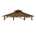 Tanxianzhe Grill Gazebo Replacement Canopy Top Cover 5  8 Double Tiered Bbq Roof Only Fit For Gazebo Model L-Gg001Pst-F (Brown)