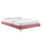 Modway Mod-6307-Dus Sutton King Performance Velvet Bed Frame, Dusty Rose