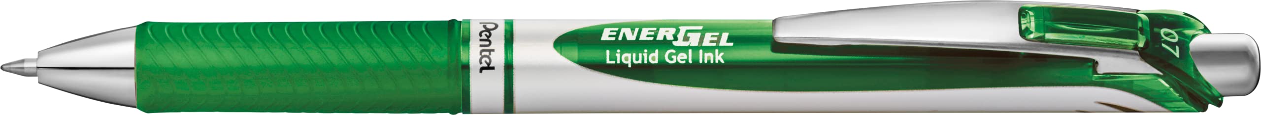Pentel Energel Bl77-D Gel-Ink Roller Ball Pen With Push-Button Mechanism 0.35 Mm - Green (Pack Of 12)