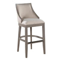 American Woodcrafters Paighton Solid Wood Driftwood Gray Finish Wood 30-inch Seat Height Bar Stool