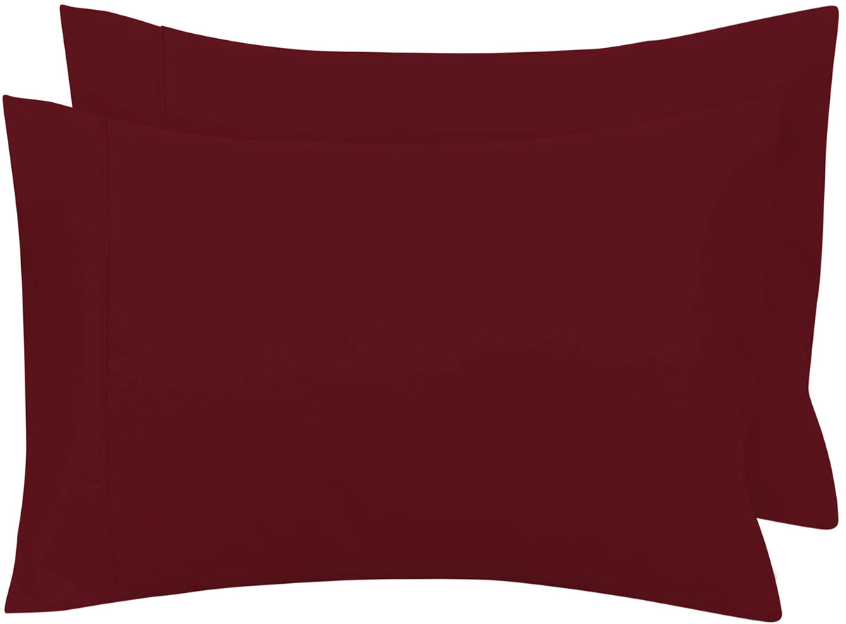 Royale Linens Standard Pillowcase Set Of 2 - Bed Pillow Cover - 20'X26' - Red Pillowcases - 1800 Brushed Microfiber, Wrinkle &