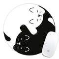 Cat Custom Mouse Pad Gaming Mat Keyboard Pad Waterproof Material Non-Slip Personalized Round Mouse Pad (7.8X7.8X0.08Inch)
