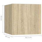 vidaXL TV Cabinet Set 7 Piece Home Indoor Living Room Hanging Wall-Mounted Stereo Plasma HiFi Cabinet TV Unit Furniture Sonoma Oak Engineered Wood