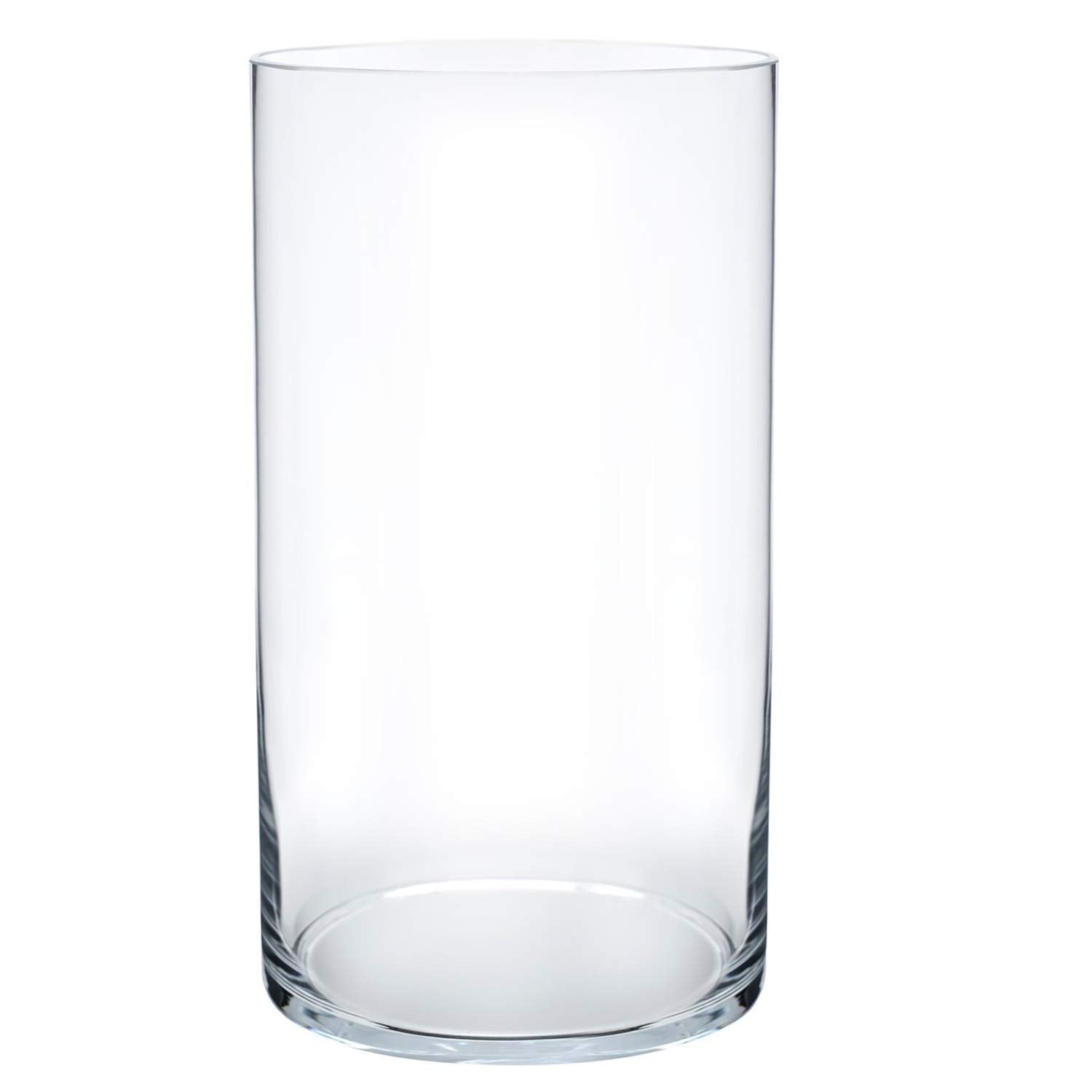 Royal Imports Flower Glass Vase Decorative Centerpiece for Home or Wedding - Cylinder Shape, 10 Tall, 5 Opening, Clear