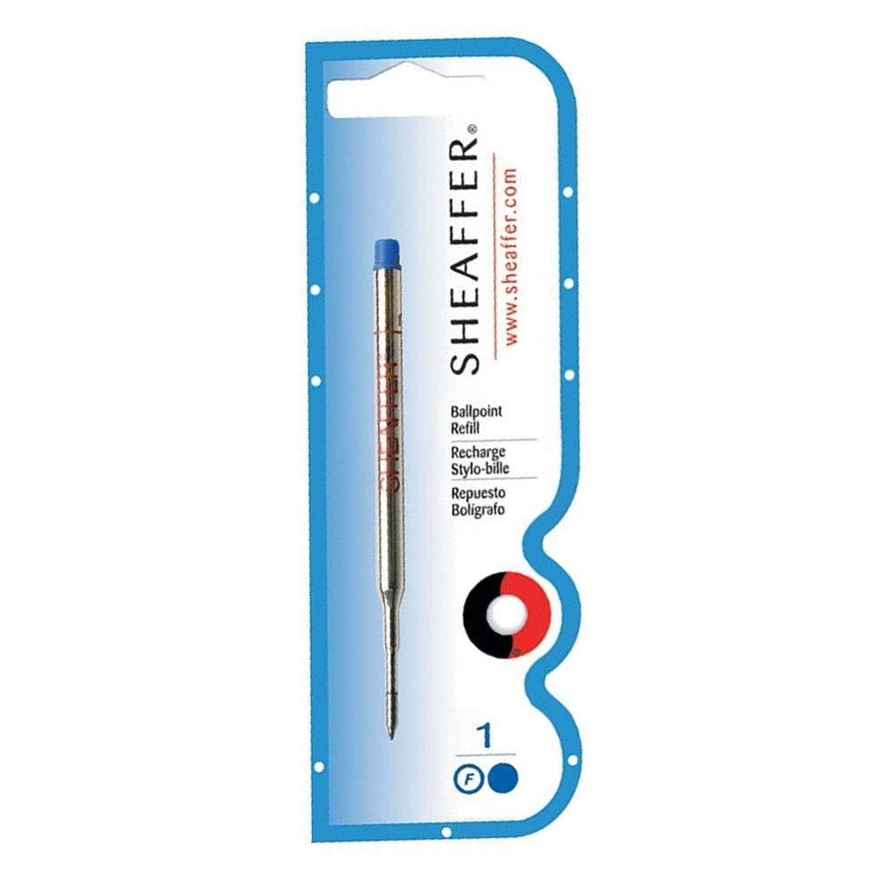 Sheaffer Ballpoint Pen Refill, Black Ink, Medium Point, 6/Refills