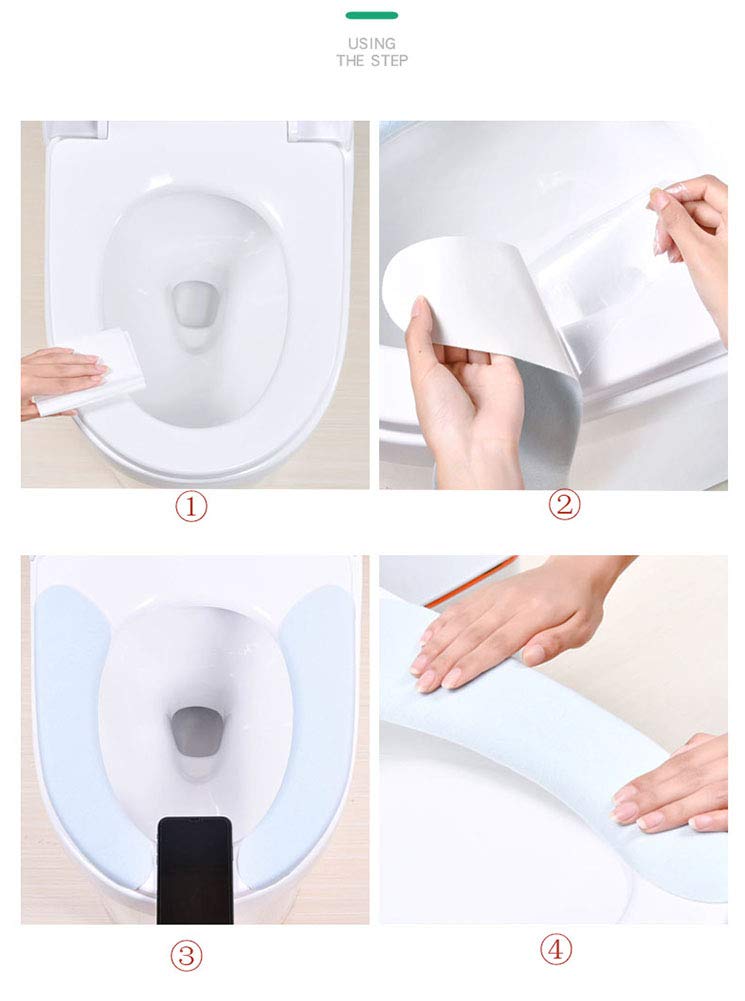 Bathroom Warmer Toilet Seat Cover Pads 4 Pack Washable And Reusable Cushion For Winter