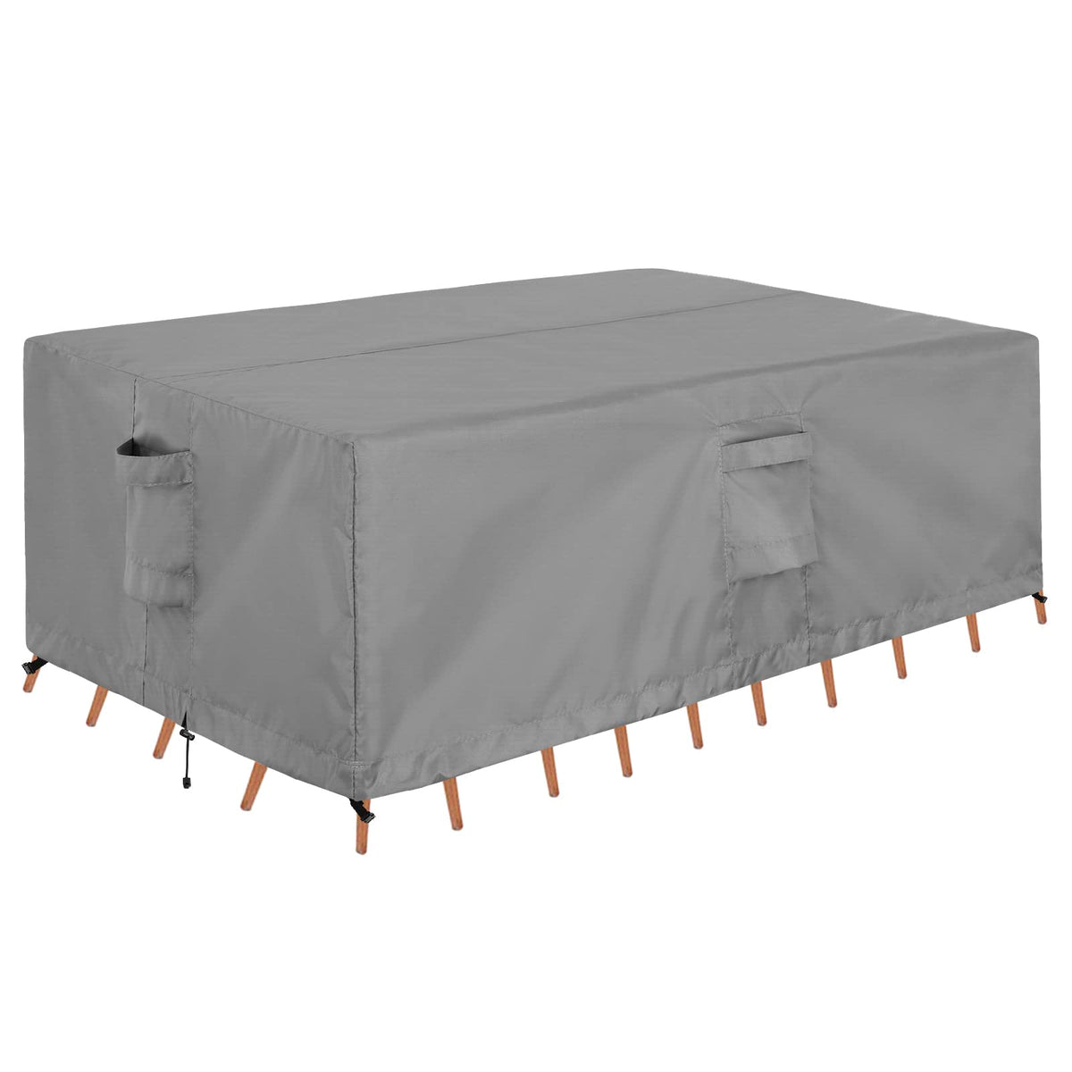 Outdoorlines Outdoor Waterproof Patio Table Furniture Set Covers - Rectangle Couch Sectional Cover Outside Weatherproof Patio Furniture Covering For Deck, Lawn And Backyard 74'L X 47'W X 28'H, Gray