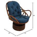 International Caravan Furniture Piece Swivel Rocker with Twill Cushion, Grape