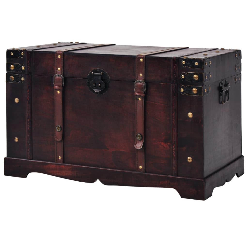 vidaXL Treasure Chest, Tool Chest with Locking System, Storage Trunk, Storage Box for Bedroom Living Room Hallway Doorway, Retro