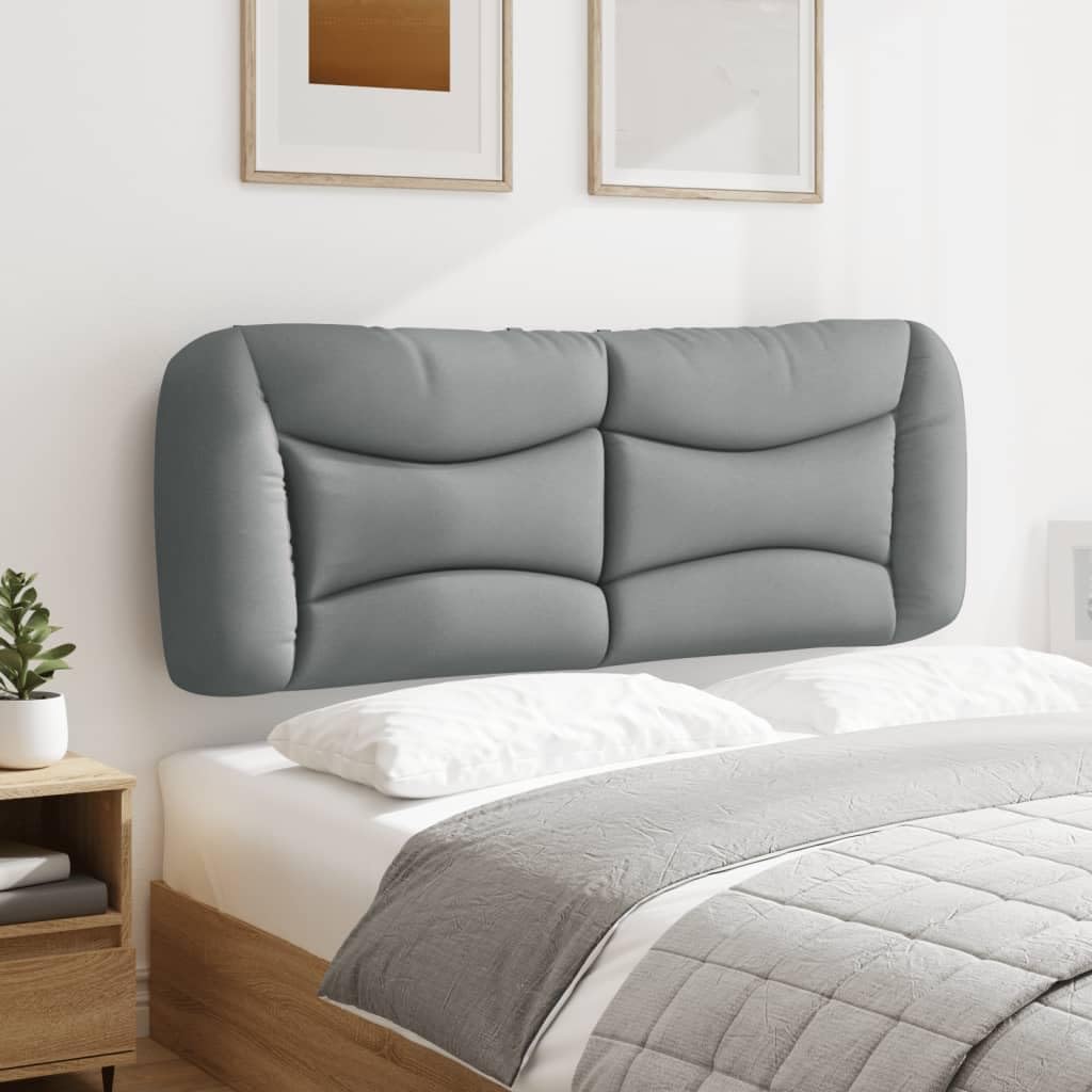 vidaXL Upholstered Headboard Cushion - Light Gray Fabric, 53.9", Breathable, Comfortable PP Fiber Filling, Easy Wall Hanging, Stylish Bedroom Decor