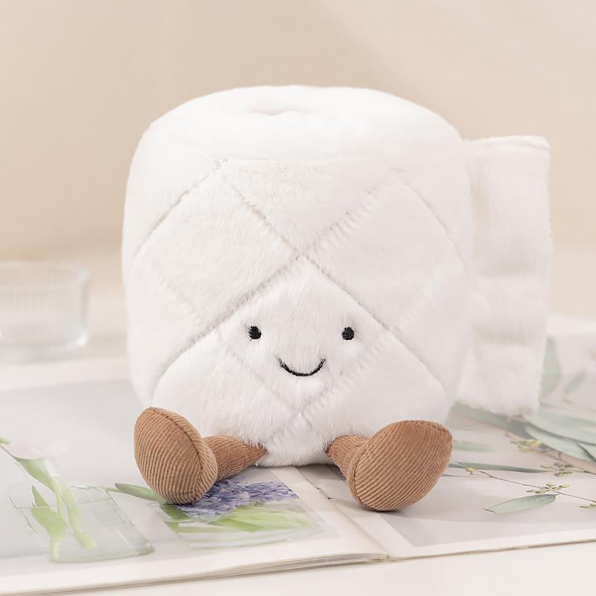 Mualml Funny Toilet Paper Shaped Plush, Cute Bathroom Decor For Adults & Kids, Fluffy Stuffed Animal, Weird Spoof Pillows Novelt