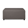 Purefit Super Stretch Soft Form Fit Ottoman Cover Rectangle - Ottoman Slipcovers For Foot Stool & Folding Storage Furniture For Living Room With Nonslip Elastic Bottom (Small, Taupe)