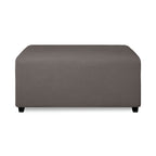 Purefit Super Stretch Soft Form Fit Ottoman Cover Rectangle - Ottoman Slipcovers For Foot Stool & Folding Storage Furniture For Living Room With Nonslip Elastic Bottom (Medium, Taupe)