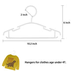 Goodtou White Baby Hangers For Closet Kid Hangers Bulk Childrens Hangers Plastic Small Hangers 10.24Inch(80Pack, White)
