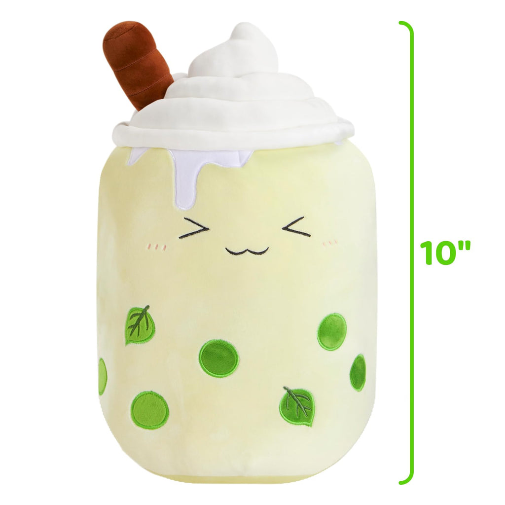 Athoinsu Light Up Matcha Tea Plush Pillow 10' Kawaii Stuffed Bubble Stuffed Animal Toy With Led Lights Birthday Christmas Holid