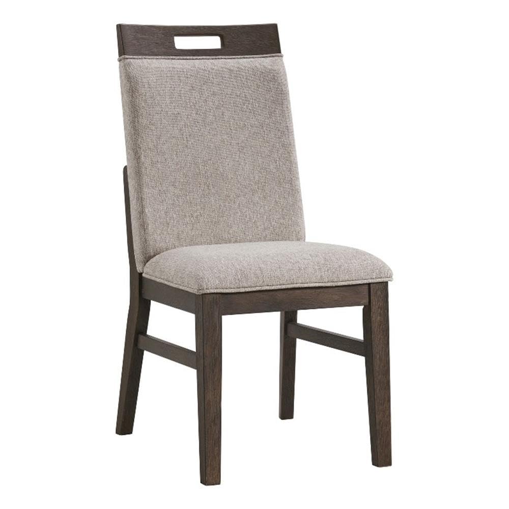 Intercon Hearst Side Chair, Upholstered Back with 4 Legs, Reclaimed Chevron, Set of 2 Furniture