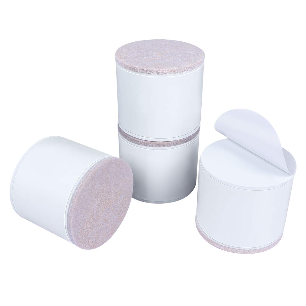 Ezprotekt 2 Inch Bed And Furniture Risers, Heavy Round Chair Sofa Couch Tables Risers, Width 2.4'-Adds 2' Height, Supports 20,