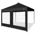 Mordenape Mesh Sidewall For 10X10 Pop Up Canopy - Straight Leg, Commercial Grade Black Mesh Walls With Window And Door, 1 Pack C