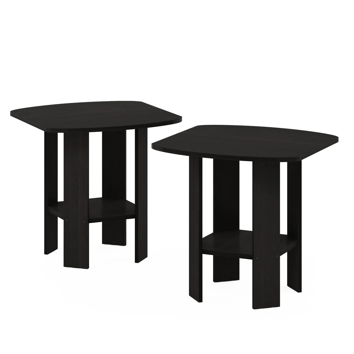 Furinno Simple Design End Table, 2-Pack, Espresso