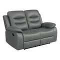 Coaster Home Furnishings Nova Upholstered Motion Reclining Loveseat Dark Grey