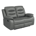 Coaster Home Furnishings Nova Upholstered Motion Reclining Loveseat Dark Grey
