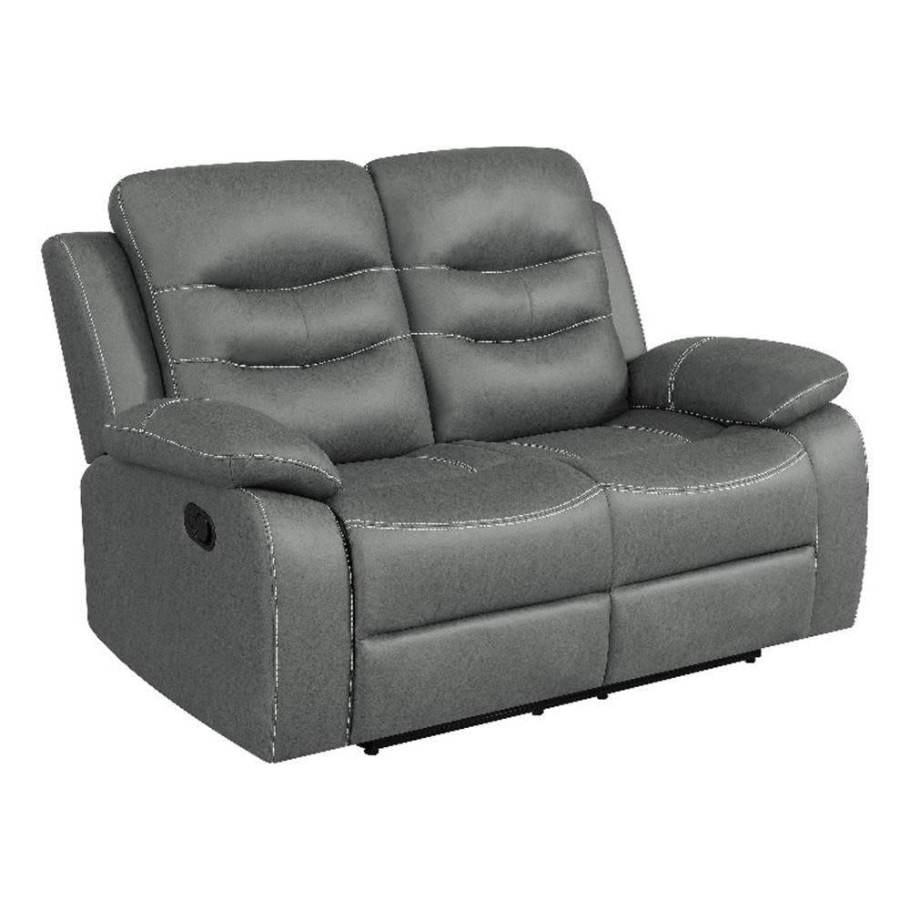 Coaster Home Furnishings Nova Upholstered Motion Reclining Loveseat Dark Grey