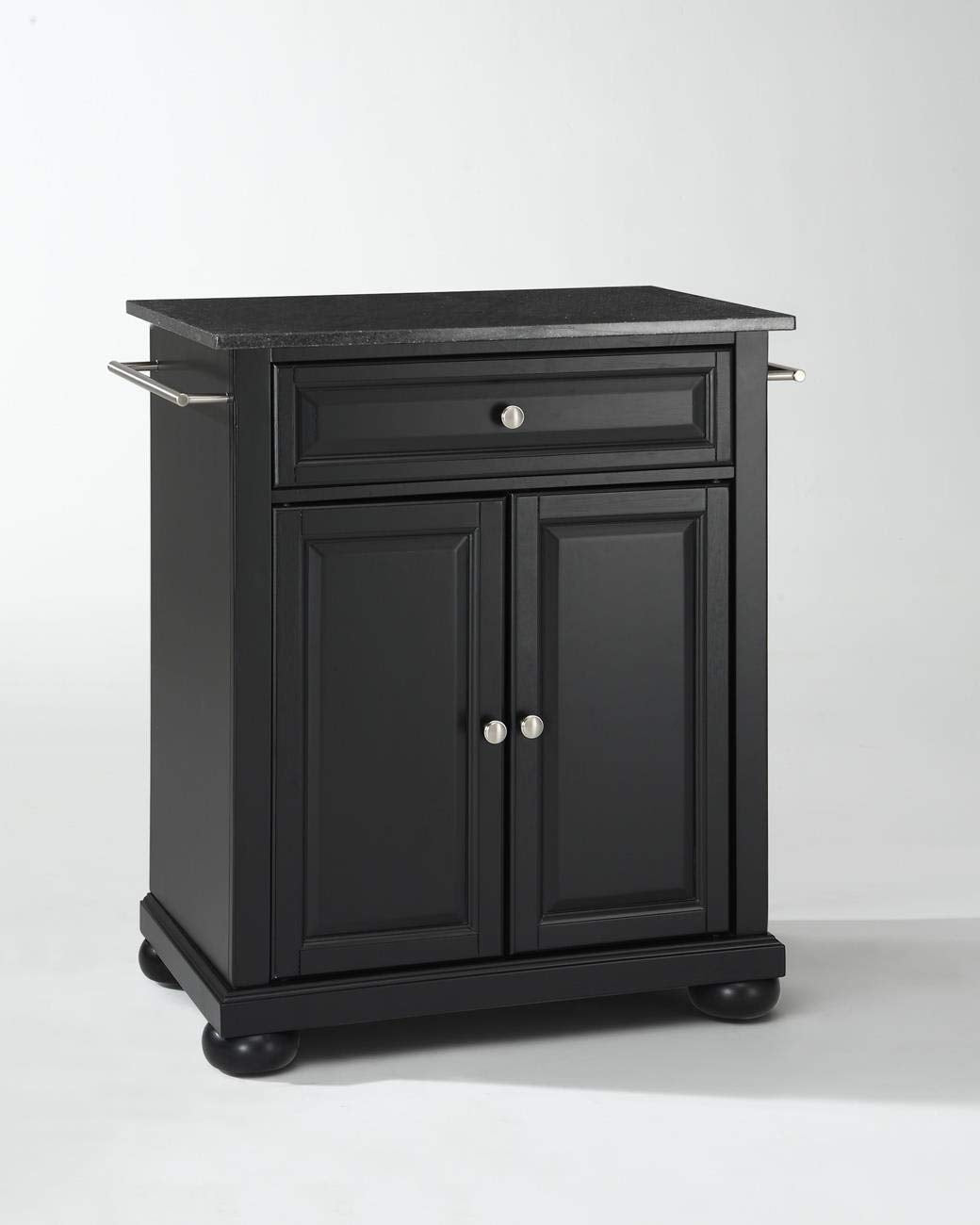 Crosley Furniture Alexandria Cuisine Kitchen Island With Solid Black Granite Top - Classic Cherry