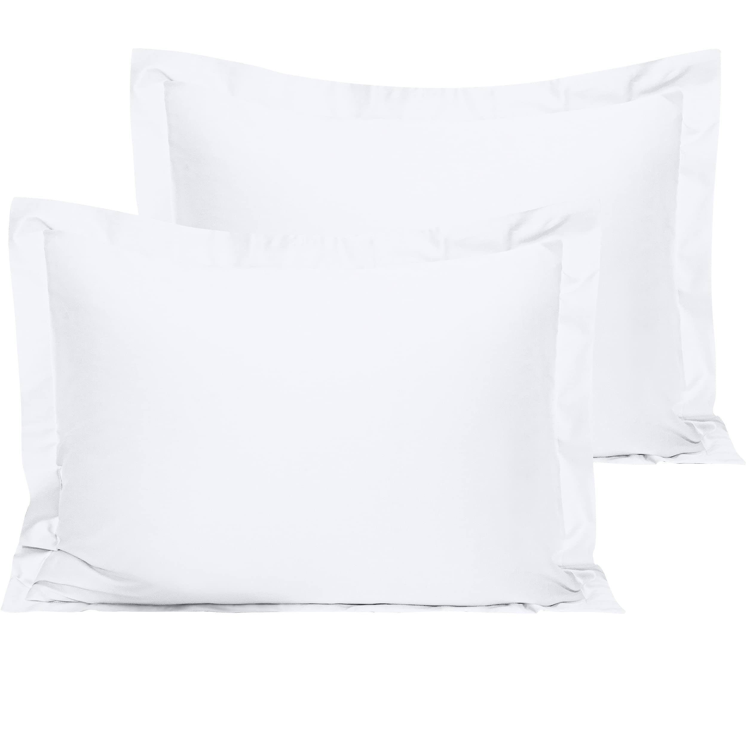 Ntbay Cotton Standard Pillow Shams - 500 Thread Count Egyptian Cotton 20X26 Sham Covers, 2 Pack Super Soft And Breathable 20X26