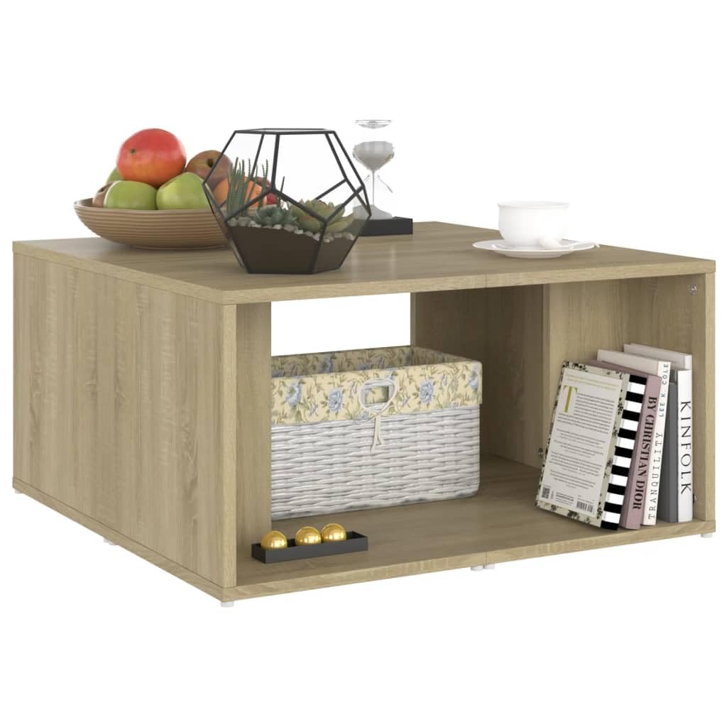 vidaXL Coffee Tables 4 pcs Sonoma Oak 13"x13"x13" Engineered Wood