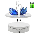 JAYEGT 2 in 1 Motorized Rotating Display Stand with Mirror Replacement Cover,Max 22lbs Load , 360 Degree Electronic Turntable Di