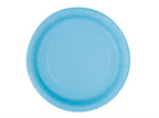 Lovely Powder Blue Solid Round Dessert Plates - Vibrant 7'' (Pack of 20) - Sturdy & Stylish - Perfect for Birthdays, Showers & C