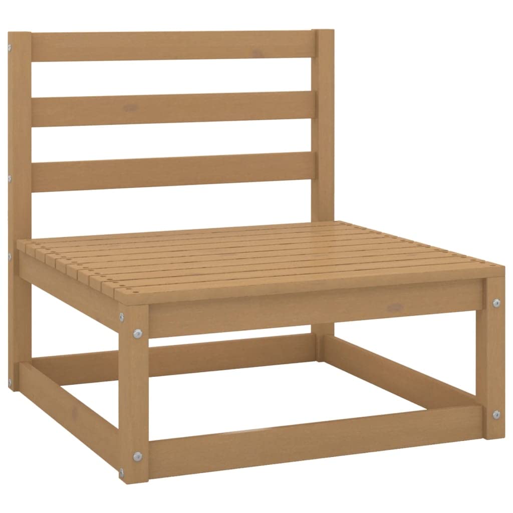 vidaXL Garden Middle Sofas 2 pcs Honey Brown Solid Wood Pine