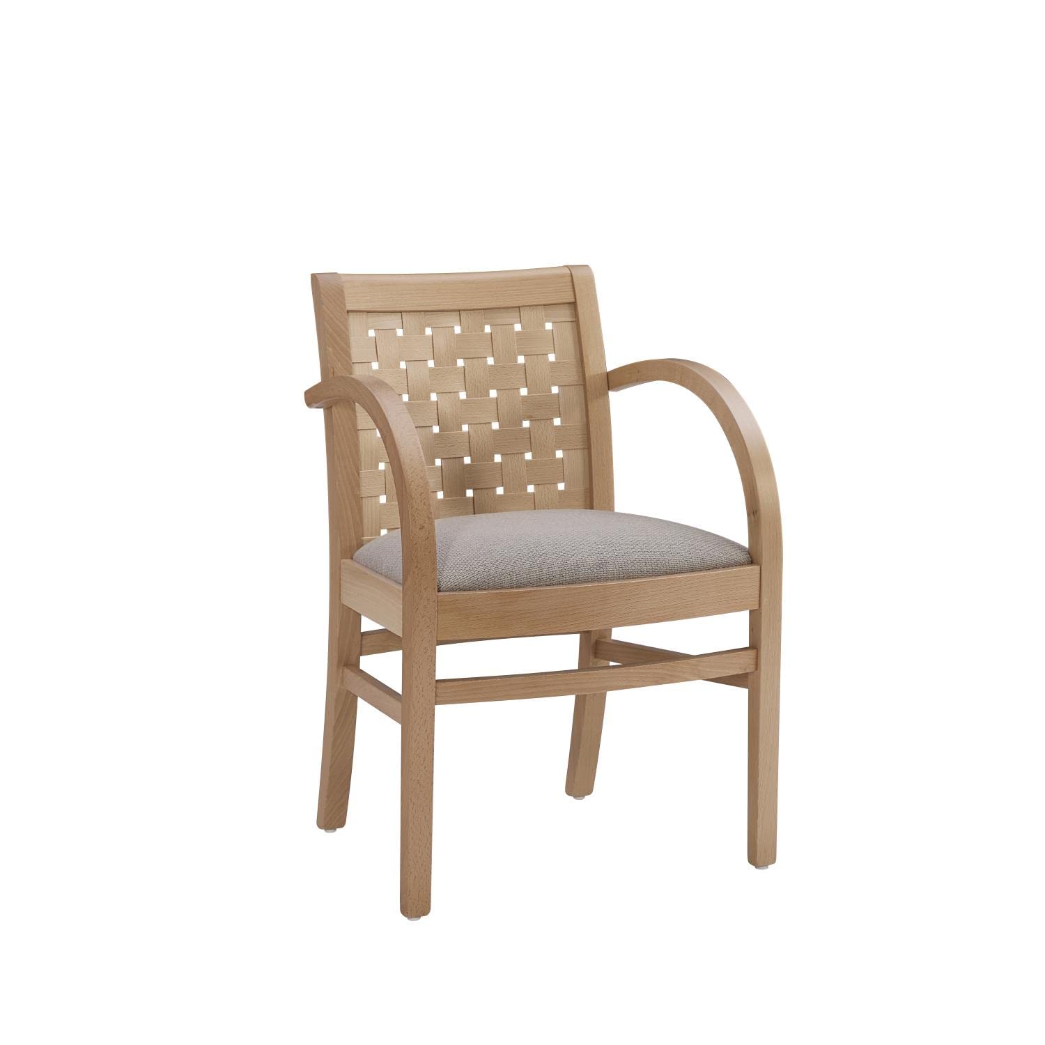 Samantha Woven Natural Arm Chair W Uph Seat