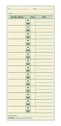Tops Job Cards, 2-Sided, 3-1/2' X 8-1/2', Manila, Green Print Front/Back, 500-Count (1290)