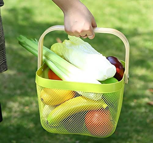 Marrone Mesh Storage Organizer Basket Multifunctional Hanging Storage Organizer Multifunctional Metal Wire Hanging Kitchen Baske