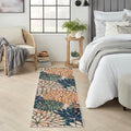 Nourison Aloha Indoor/Outdoor Blue Green 2' X 6' Area Rug, Easy Cleaning, Non Shedding, Bed Room, Living Room, Dining Room, Backyard, Deck, Patio (2X6)