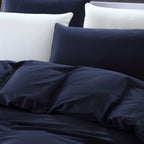 Karever Solid Navy Comforter Set Cal King Navy Blue Bedding Set Soft Pure Navy Blue Bedding Quilt Men Navy Blue Blanket Women Br