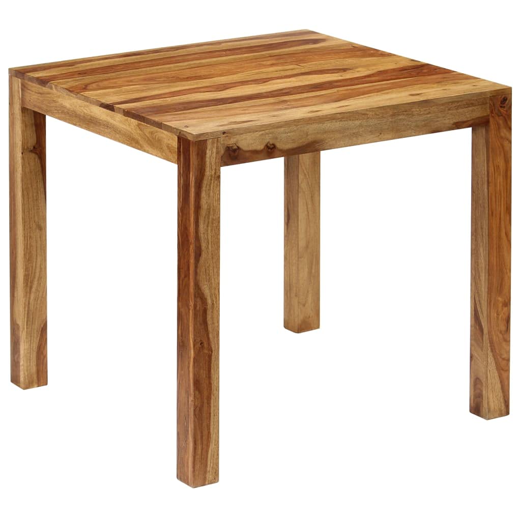 vidaXL Solid Sheesham Wood Dining Table - A Versatile, Rustic Charm Piece with Unique Craftsmanship, Ideal for Dining Room/Kitchen–32.3"x31.5"x29.9"