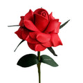 Camellia Bees Leather rose Gift for her/him on valentines day, mothers day, third years wedding, 3rd anniversary (Red)
