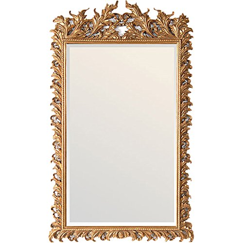 Timeless Reflections By Afd Home 10729401 Acanthus Gilt Leaf Mirror, Antique Gold Finish