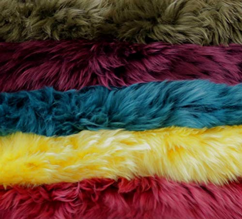 HomeRoots 2' X 3' Raspberry New Zealand Natural Shearling Sheepskin Rug