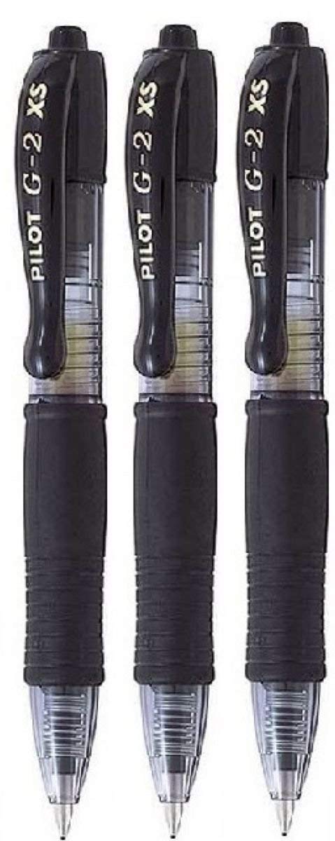 Pilot G2 Pixie Black Pilot G2 Pixie Rollerball Pen 0.7Mm Nib Tip 0.39Mm Line Width Mini Gel Ink Retractable 207 (Pack Of 3)