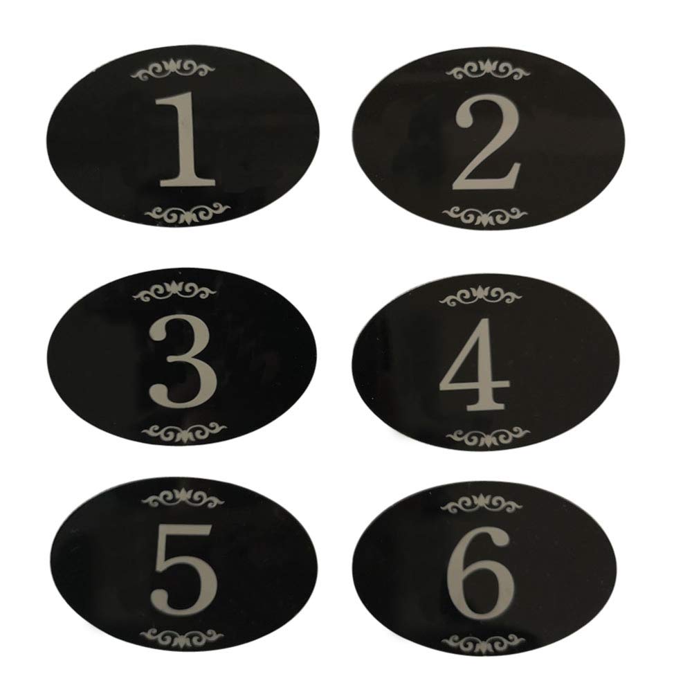 Staymax Locker Number Signs Door Sign With Self-Adhesive Tape Number Black (1-50)