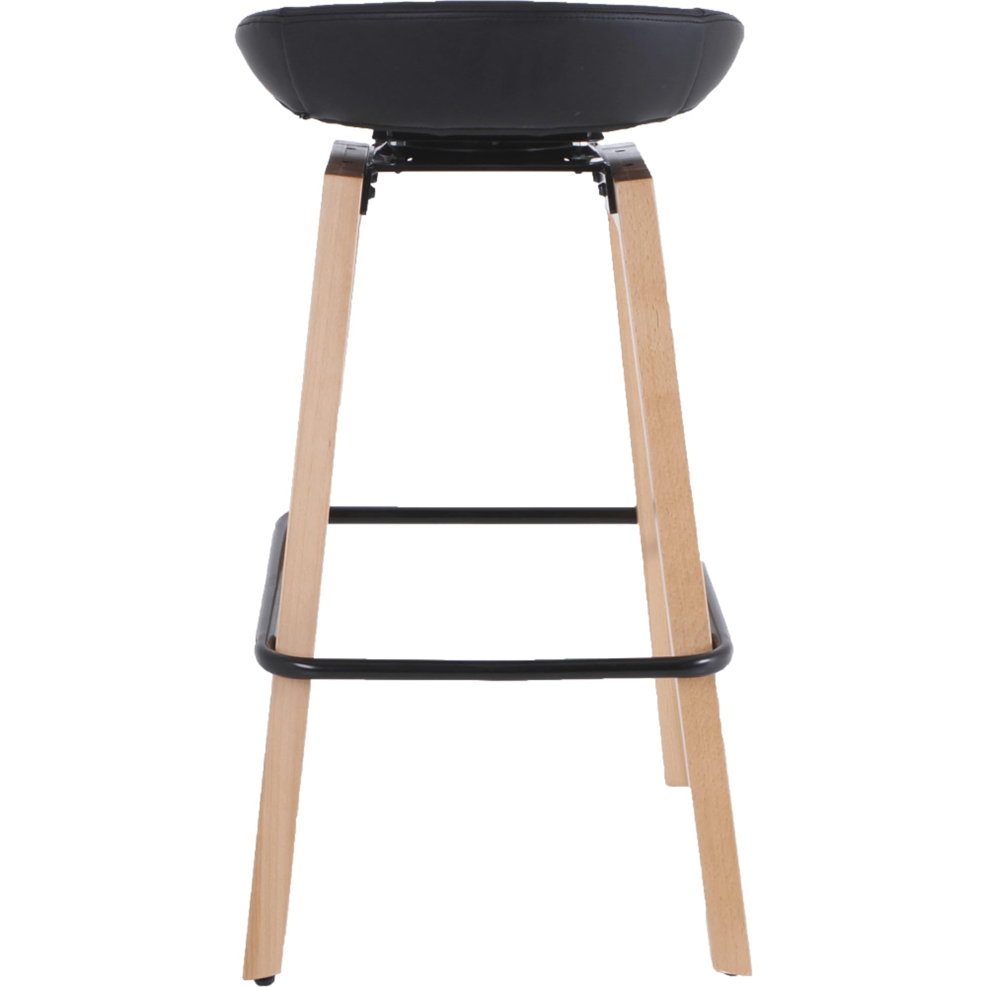 Lorell, LLR68563, Modern Low-Back Stool, 1 Each, Black