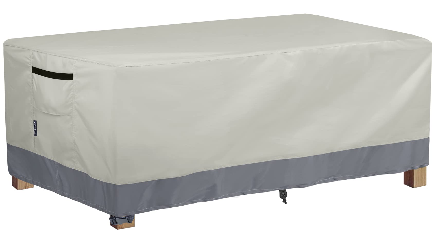 Steeca Patio Coffee Table Cover, Waterproof Rectangular Small Side Table Cover For Outdoor Furniture 48L X 26W X 18H Inch
