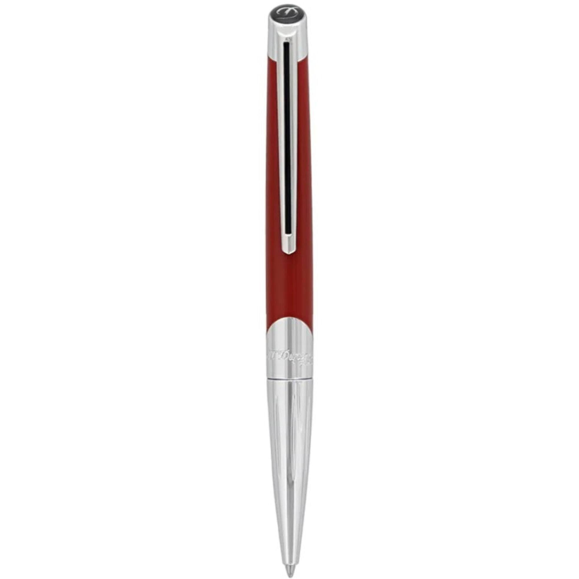 S.T. Dupont D  Fi 405739 Ballpoint Pen Silver/Red
